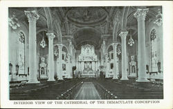 Interior View Of The Cathedral Of The Immaculate Conception Postcard