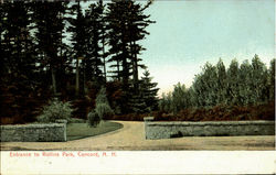 Entrance To Rollins Park Concord, NH Postcard Postcard