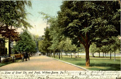 View Of River Street And Park Postcard