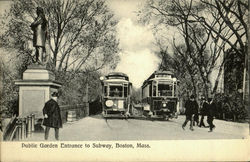 Public Garden Entrance To Subway, `N Postcard