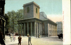 King's Chapel And School Street Postcard