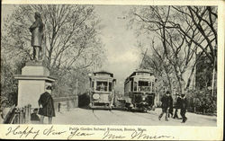 Public Garden Subway Entrance Postcard