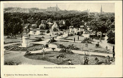 Panorama Of Public Garden Boston, MA Postcard Postcard