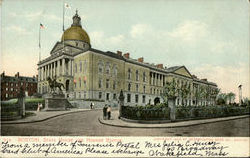 State House And Hooker Statue Postcard