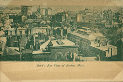 Bird's Eye View Of Boston Postcard