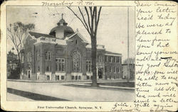 First Universalist Church Syracuse, NY Postcard Postcard