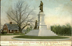 Roger William's Statue And Betsey Williams House, Roger Williams Park Postcard