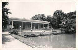 Boats at Concession Stand, Grant Park Atlanta, GA Postcard Postcard Postcard