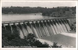 Great Falls Dam, McMinnville Tennessee Postcard Postcard Postcard