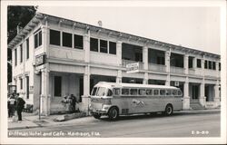 Pittman Hotel and Cafe, Greyhound Bus, Madison, Florida Postcard Postcard Postcard