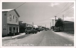 Street Scene - Gulf Gas Station - Car Parking Carrabelle, FL Postcard Postcard Postcard