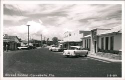 Street Scene, Harry's White Kitchen Carrabelle, FL Postcard Postcard Postcard