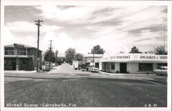 Street Scene, Carrabelle, Florida Postcard