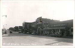 Etowah, TN Street Scene - Rexall Drugs, Rose's 5 & 10 Tennessee Postcard Postcard Postcard