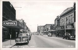 Capitol and Park Theatres - Street Scene Maryville Tennessee Postcard Postcard Postcard