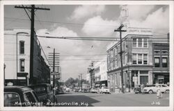 Main Street Madisonville KY - Vintage Postcard View Postcard