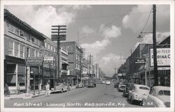 Main Street Looking North Madisonville KY Postcard