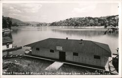 Boat House at Rogers Dock, Norris Lake LaFollette, TN Postcard Postcard Postcard