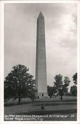 Jefferson Davis Monument at Fairview near Hopkinsville Postcard