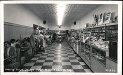 Perry-Pope Drugs Soda Fountain Interior, 1950 Middlesboro, KY Postcard Postcard Postcard