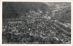 Aerial View of Pineville KY from Chained Rock Postcard