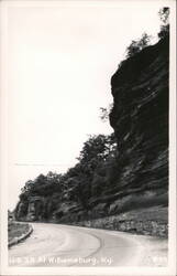 U.S. 25 at Williamsburg, Kentucky - Large Rock Face Postcard Postcard Postcard