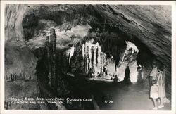 Music Rock and Lily Pool, Cudjos Cave Postcard