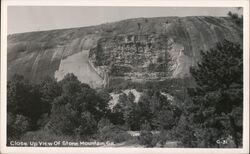 Close Up View of Stone Mountain Postcard