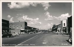 Street Scene in Hohenwald, Tennessee Postcard