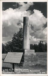 Meriwether Lewis Monument, Hohenwald Postcard