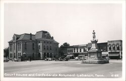 Wilson County Courthouse & Confederate Monument, Public Square Postcard