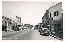 Main Street Lebanon TN - Vintage 1940s Real Photo Postcard Postcard