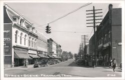 Street Scene - Franklin, TN Postcard