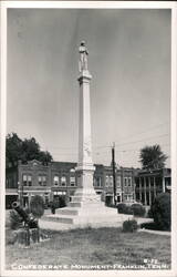 Confederate Monument, Franklin, TN Tennessee Postcard Postcard Postcard