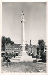 Confederate Monument, Franklin, TN Tennessee Postcard Postcard Postcard