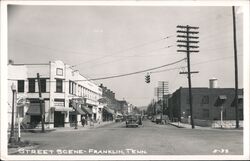 Street Scene, Franklin, TN Postcard