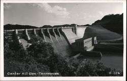 Center Hill Dam, Tennessee Lancaster, TN Postcard Postcard Postcard