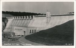 Center Hill Dam, Tennessee Lancaster, TN Postcard Postcard Postcard