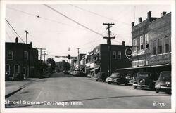 Street Scene, Carthage, Tennessee Postcard