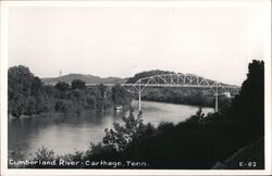 Cumberland River Bridge, Carthage, Tennessee Postcard Postcard Postcard