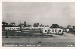 A and W Motor Court, Clarksville, Tennessee Postcard