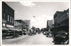 Downtown Street Scene Dickson, Tennessee Postcard