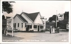 Hollywood Cafe, US 70N, Carthage, TN - Mobilgas Postcard