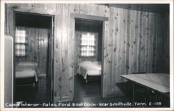 Pate's Ford Boat Dock Cabin Interior Near Smithville TN Postcard