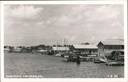 Carrabelle, Florida Waterfront View Postcard