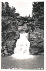 Linville Falls Waterfall, North Carolina Postcard Postcard Postcard