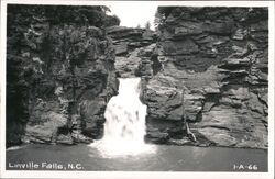 Linville Falls Waterfall, North Carolina Postcard