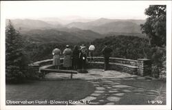 Observation Point, Blowing Rock, NC - Tourists View Postcard