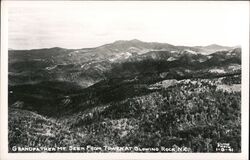 Grandfather Mt. Seen From Tower at Blowing Rock Postcard