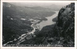 Chimney Rock, Lake Lure from Skyland Trail, NC Postcard